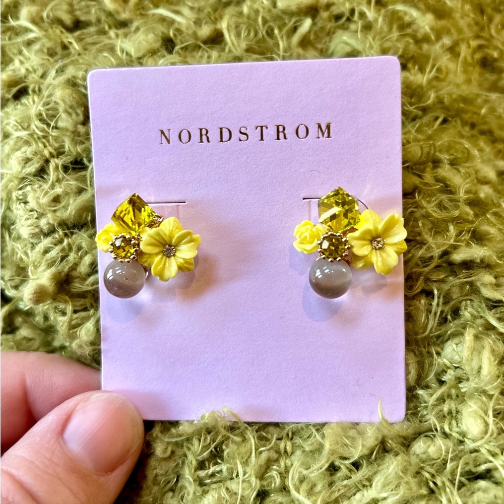 Nordstrom Yellow Floral Earrings